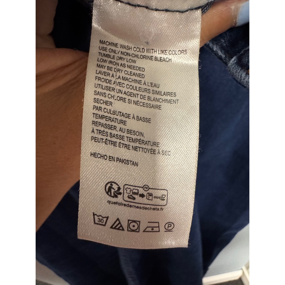 Maeve Anthropologie High Rise Wide Leg Jeans Dark Wash Raw Hem Size 29 - Picture 7 of 9
